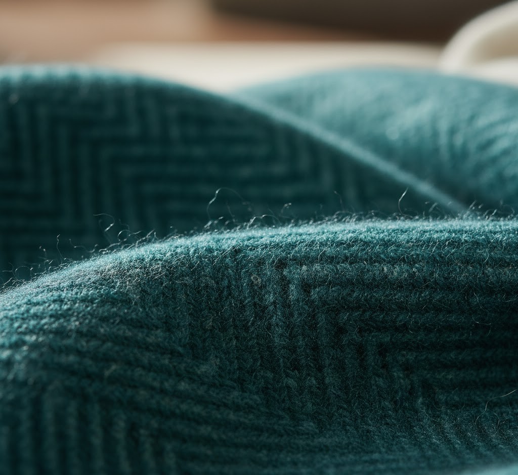 Wool blend fabric texture